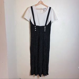 Vintage Black and White Jumpsuit